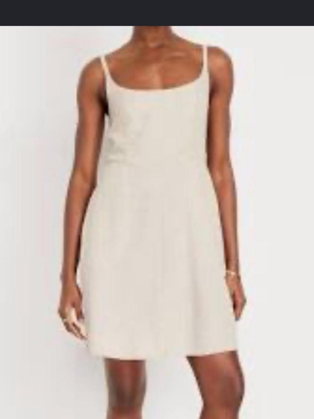 Old Navy Cream Linen Blend Dress size L NWT